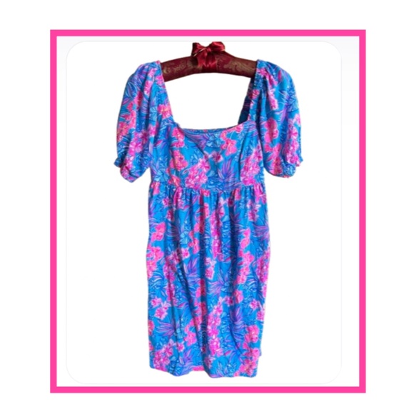LILY PULITZER cotton dress size 4 beautiful floral print - Picture 2 of 9